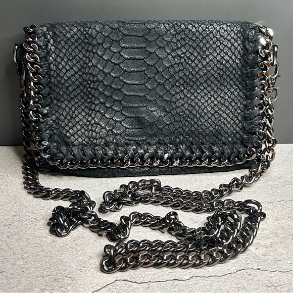 Borse In Pelle Handbags - Black Chain Crossbody/Clutch Bag